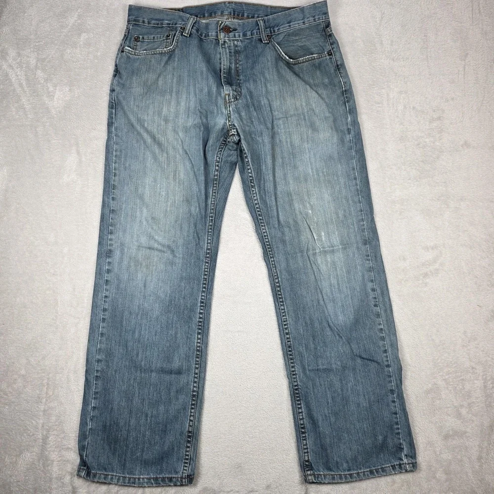 Levis 559 Jeans Mens 36x30‎ Blue Relaxed Straight Leg Denim Casual Light Wash
